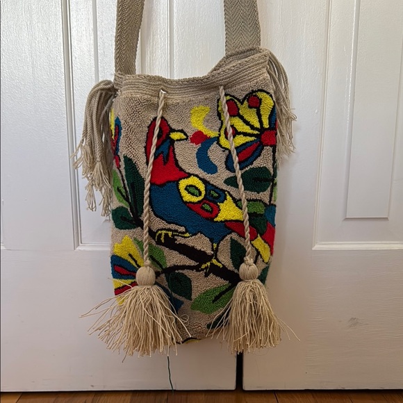 Colorful Woven Tote Bag - Picture 1 of 2
